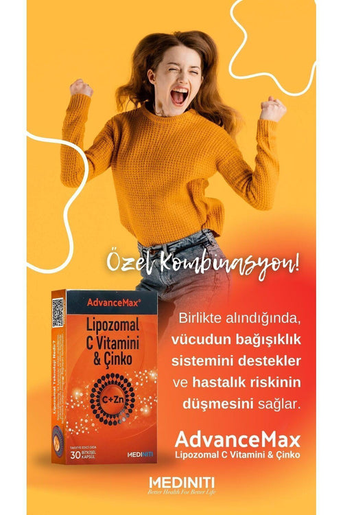 Advancemax Lipozomal C Vitamini ve Çinko 30 Kapsül