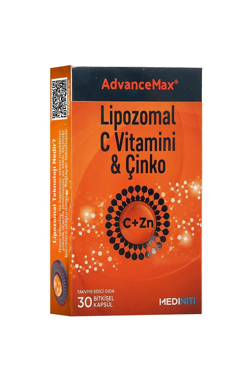 Advancemax Lipozomal C Vitamini ve Çinko 30 Kapsül