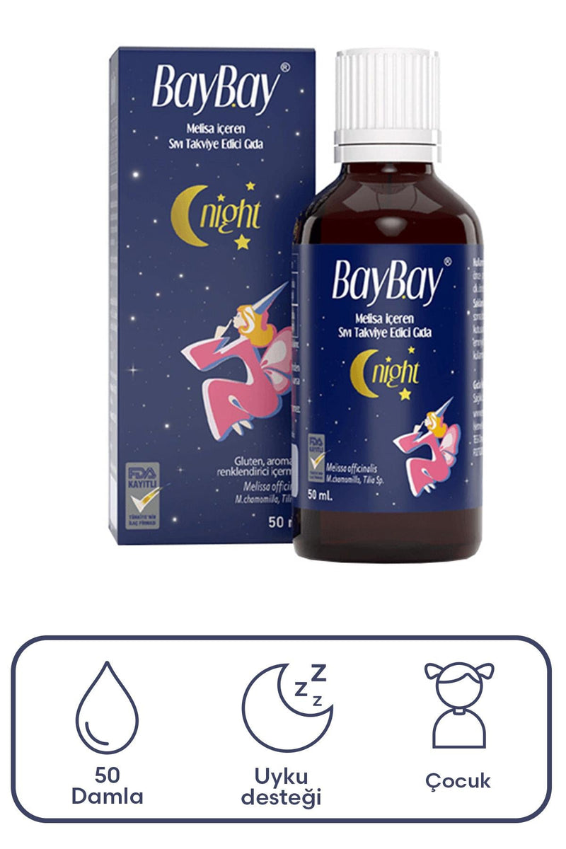 Baybay Damla Night Melisa İçeren Takviye Edici Gıda 50 ml