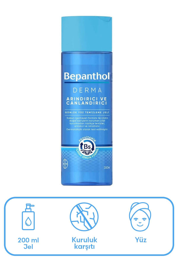 Bepanthol Derma Arındırıcı Ve Canlandırıcı Yüz Temizleme Jeli 200 ml
