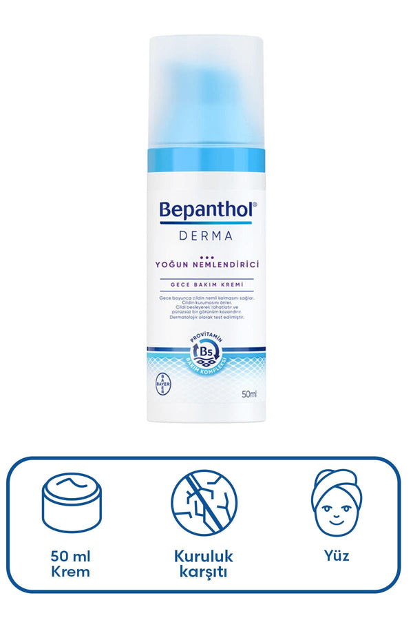 Bepanthol Derma Yoğun Nemlendirici Gece Bakım Kremi 50 ml