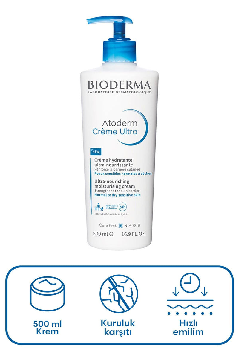 Bioderma Atoderm Krem Ultra Kuru Ciltler İçin Nemlendirici Krem 500 ml