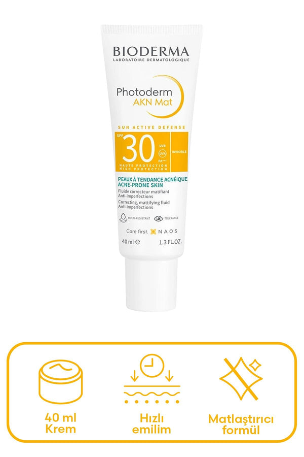 Bioderma Photoderm Akn Mat Spf 30 Güneş Koruyucu 40 ml