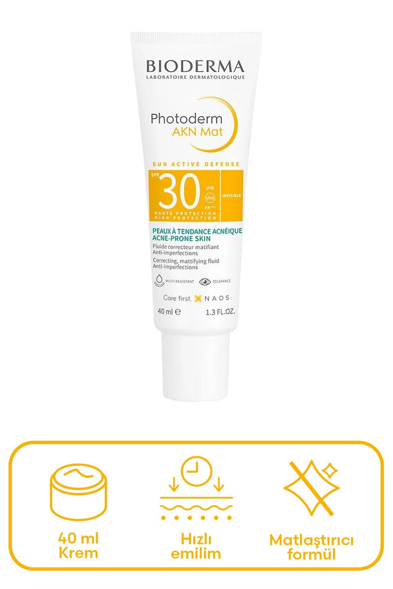 Bioderma Photoderm Akn Mat Spf 30 Güneş Koruyucu 40 ml