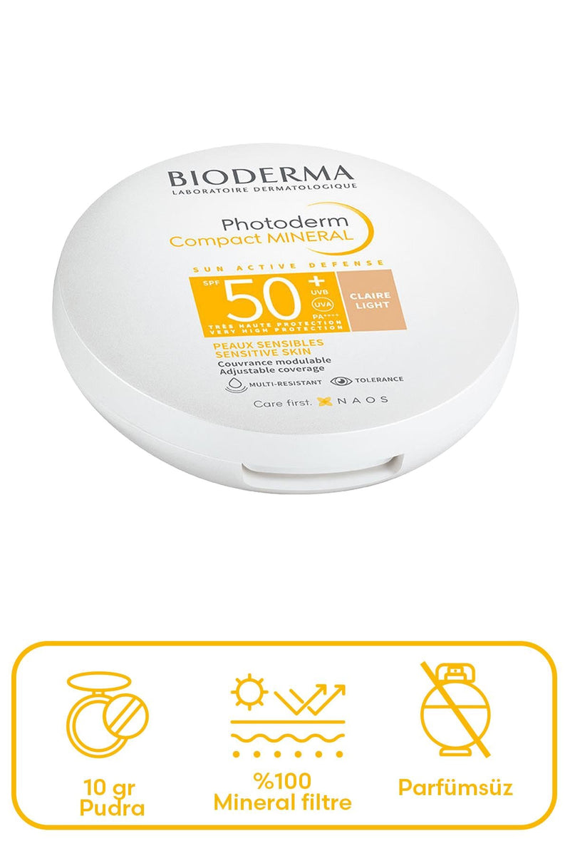 Bioderma Photoderm Compact Mineral SPF50 Renkli Light 10 gr
