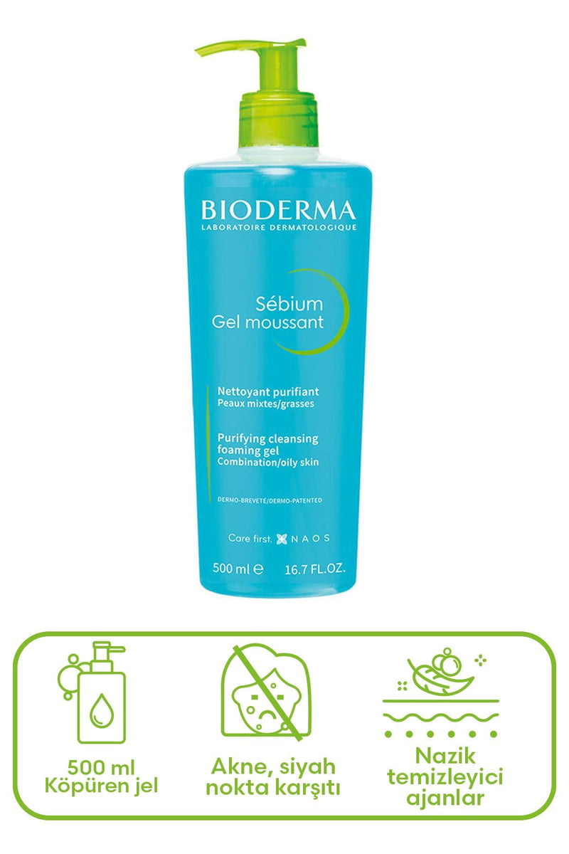 Bioderma Sebium Foaming Cilt Temizleme Jeli 500 ml