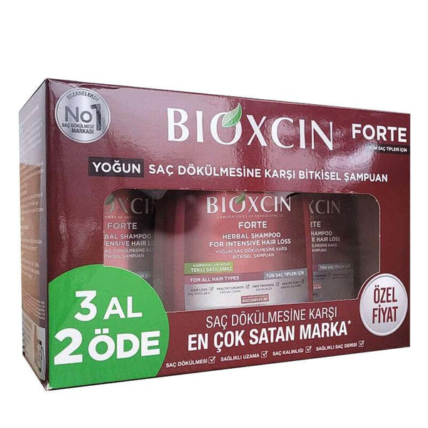 Bioxcin Forte Saç Dökülmesine Karşı 3 Al 2 Öde Bakım Şampuanı 3x300 ml