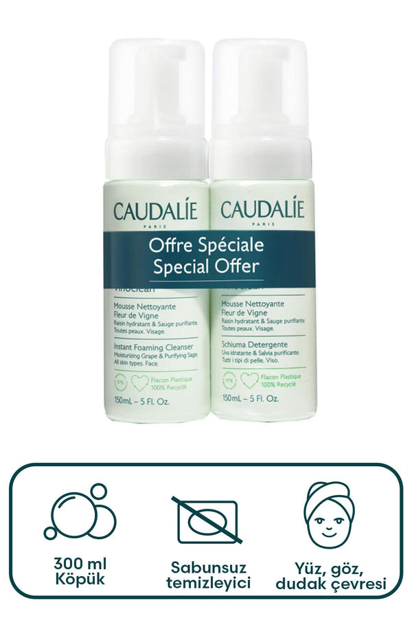 Caudalie Vinoclean Temizleme Köpüğü İkili Set 2x150 ml