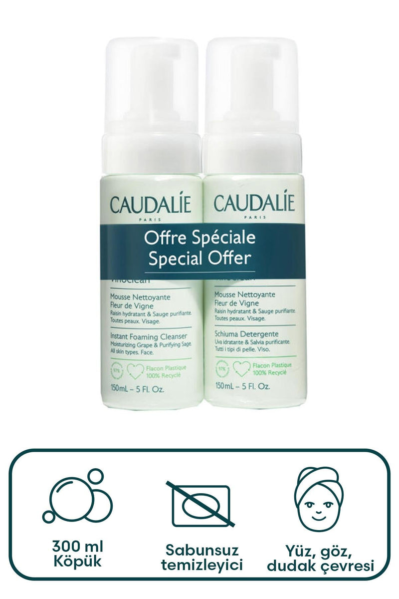 Caudalie Vinoclean Temizleme Köpüğü İkili Set 2x150 ml