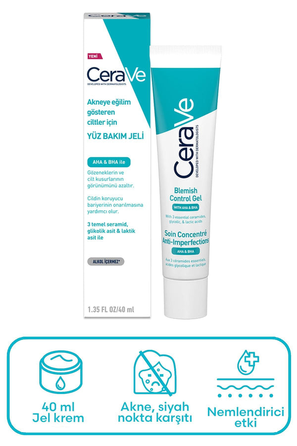 Cerave Akneye Eğilim Gösteren Ciltler için Yüz Bakım Jeli 40 ml