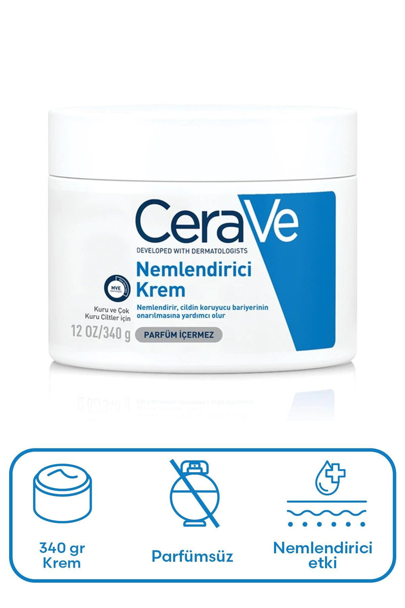 Cerave Kuru Ciltler İçin Seramid İçerikli Nemlendirici Krem 340 gr