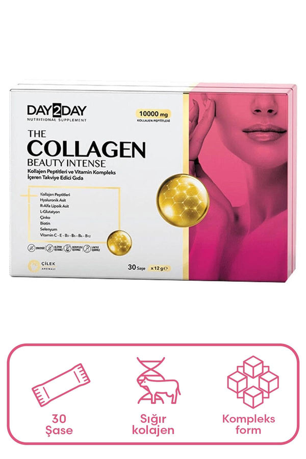 Day2Day The Collagen Beauty Intense 30 Saşe x 12 gr (Çilek Aromalı)