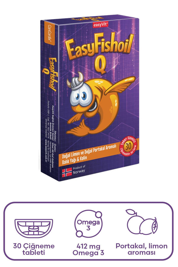 Easy Q Kids Çiğnenebilir 30 Tablet