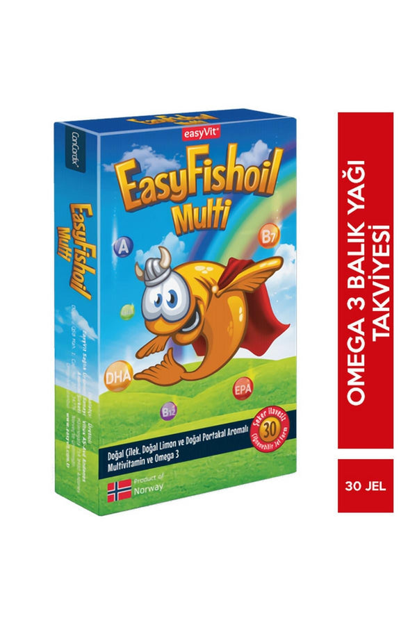 EasyVit Multi + Omega 3 Çiğnenebilir Tablet 30 Adet