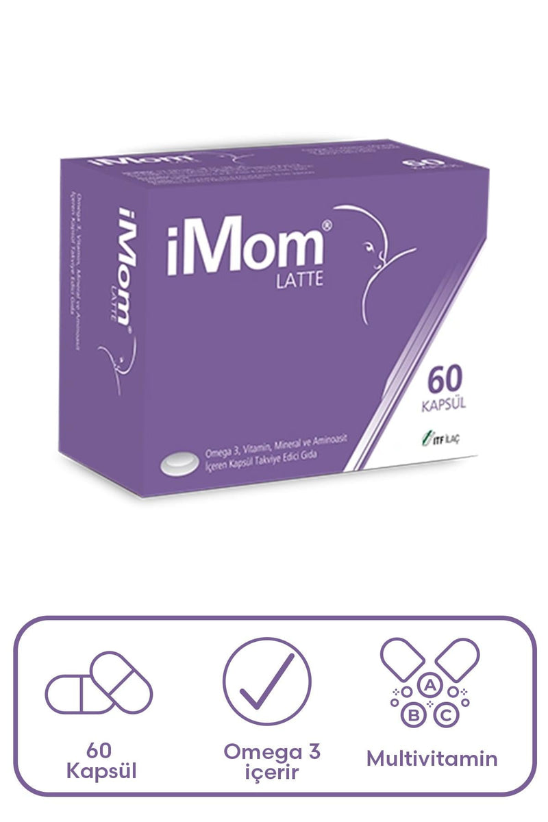 İmom Latte Omega 3 Takviye Edici Gıda 60 Kapsül