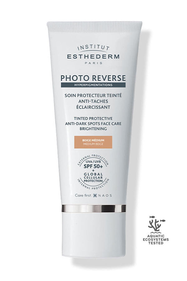 Institut Esthederm Photo Reverse SPF50+ Renkli Güneş Kremi Medium Beige 50 ml
