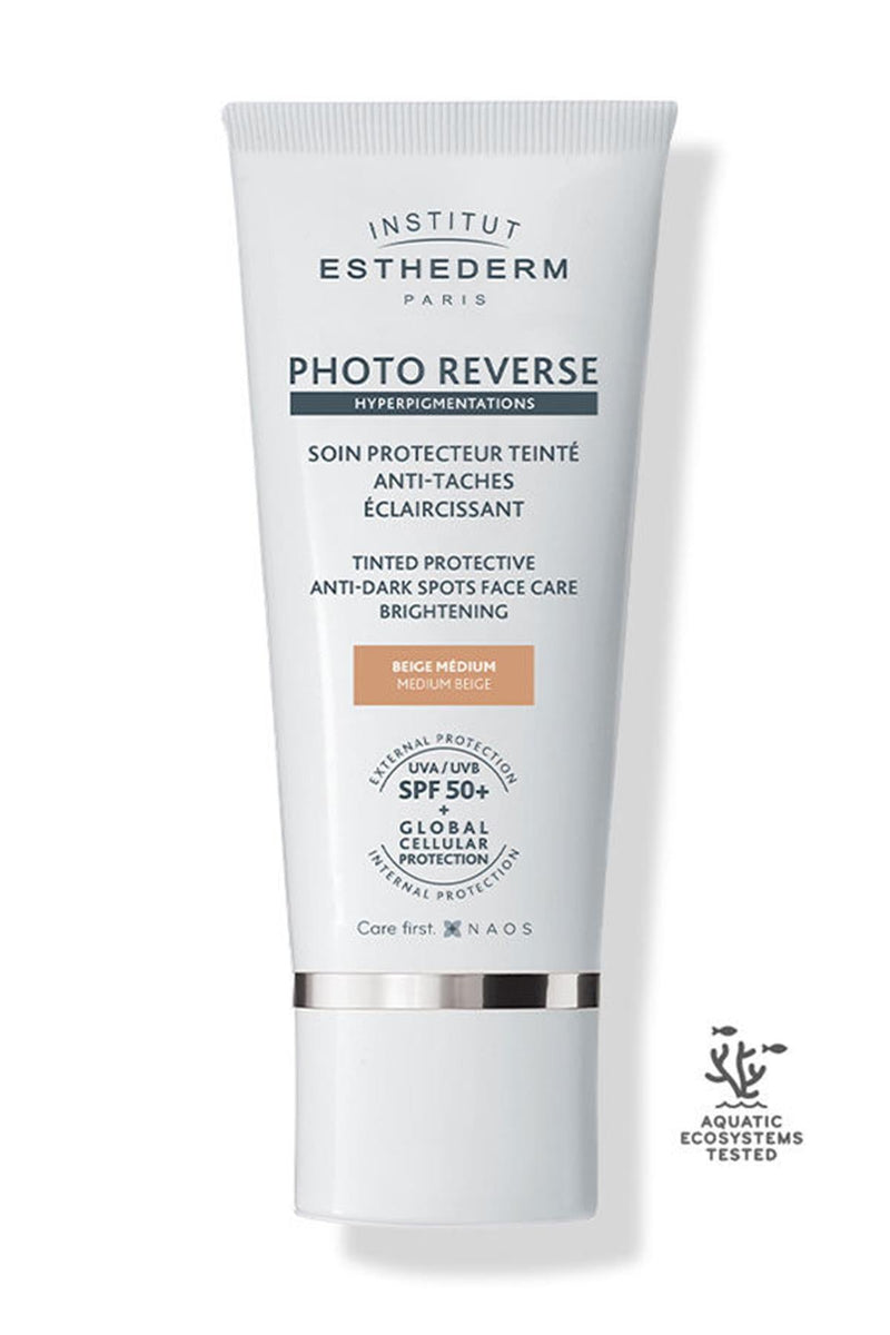 Institut Esthederm Photo Reverse SPF50+ Renkli Güneş Kremi Medium Beige 50 ml