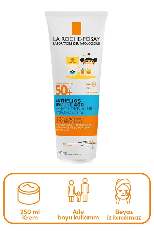 La Roche Posay Anthelios Dermo Pediatrics UVmune400 SPF50+ Hassas Ciltler Ve Çocuklar İçin Güneş Koruyucu Vücut Sütü 250 ml