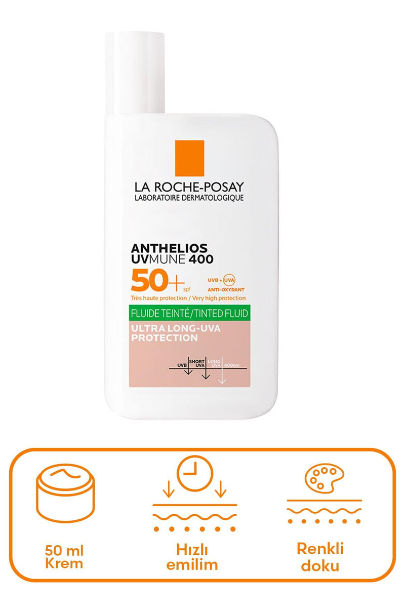La Roche Posay Anthelios Oil Control Fluid 50+ Renkli Yüz Güneş Kremi 50 ml