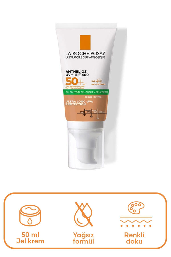 La Roche-Posay Anthelios Oil Control Gel Cream Renkli Yüz Güneş Kremi SPF50+ 50ml