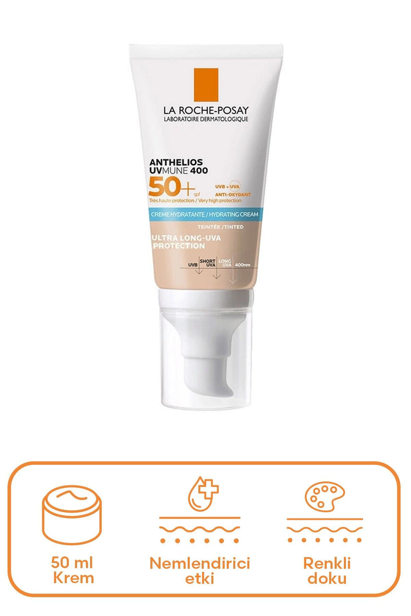 La Roche Posay Anthelios UVMune SPF50+ Nemlendirici Güneş Kremi 50 ml - Renkli