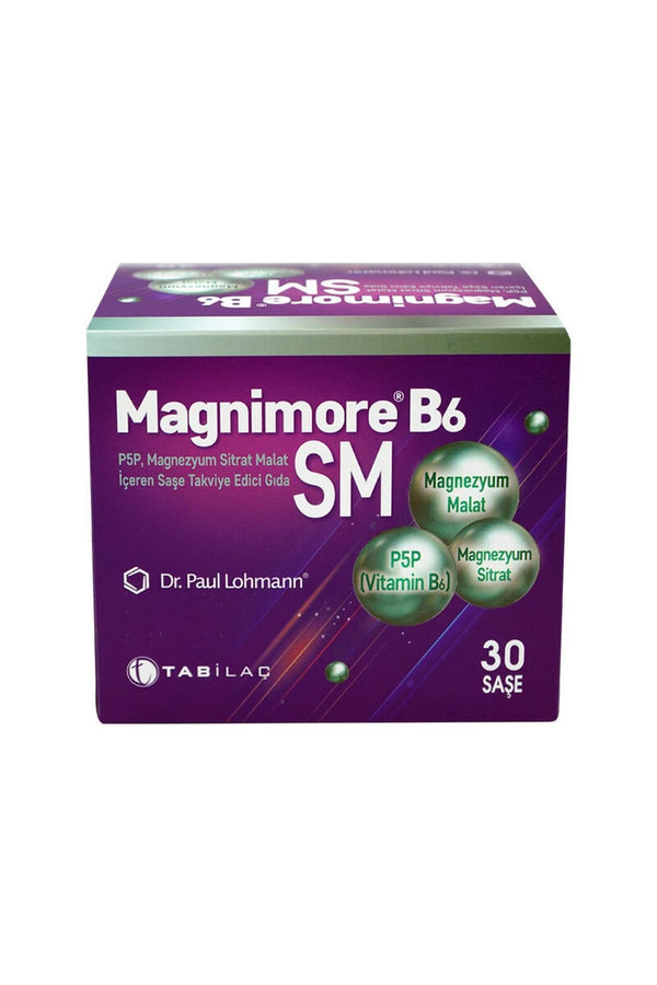 Magnimore B6sm Magnezyum Sitrat Malat Takviye Edici Gıda 30 Saşe