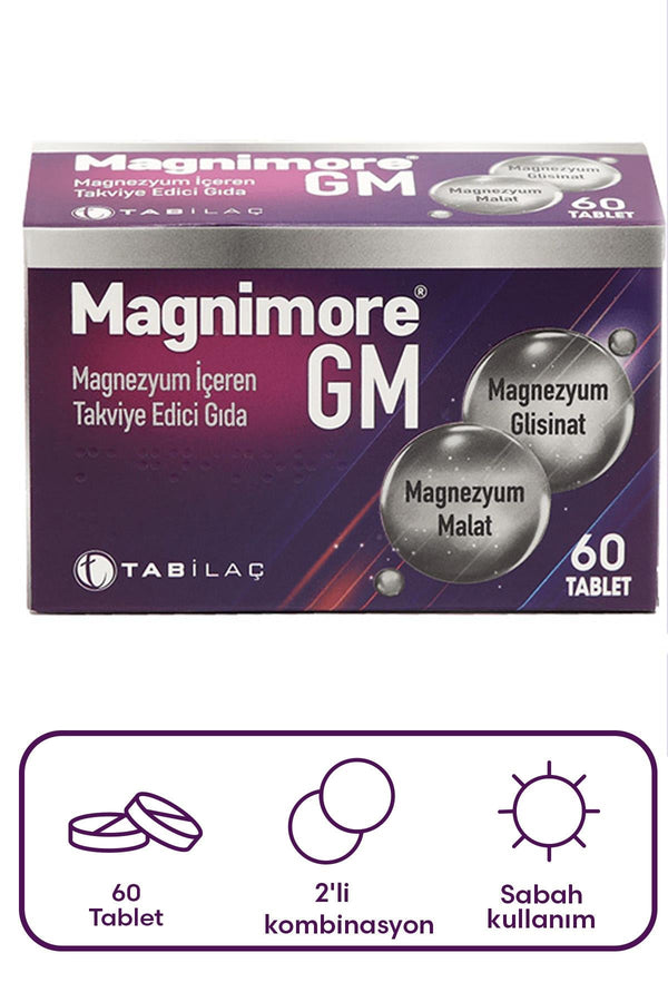 Magnimore Gm Magnezyum İçeren Takviye Edici Gıda 60 Tablet