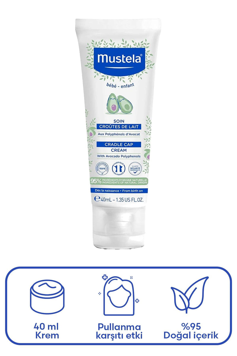 Mustela Cradle Cap Saç Pullanmalarına Karşı Bakım Kremi 40 ml