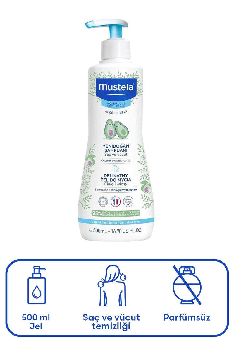Mustela Gentle Cleansing Gel Yenidoğan Şampuanı 500 ml