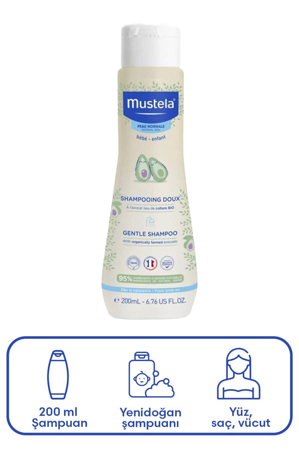 Mustela Gentle Göz Yakmayan Bebek Şampuanı 200 ml