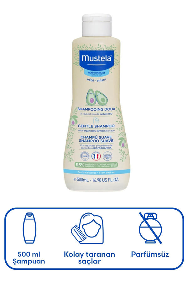 Mustela Gentle Göz Yakmayan Bebek Şampuanı 500 ml
