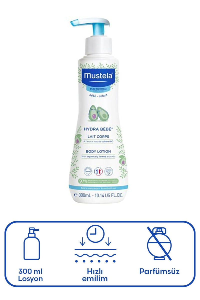Mustela Hydra Bebe Günlük Kullanıma Uygun Vücut Losyonu 300 ml