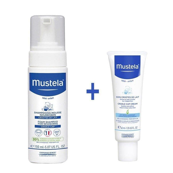Mustela Set Foam Köpük Şampuanı 150 ml ve Saç Pullanmalarına Krem 40 ml Set