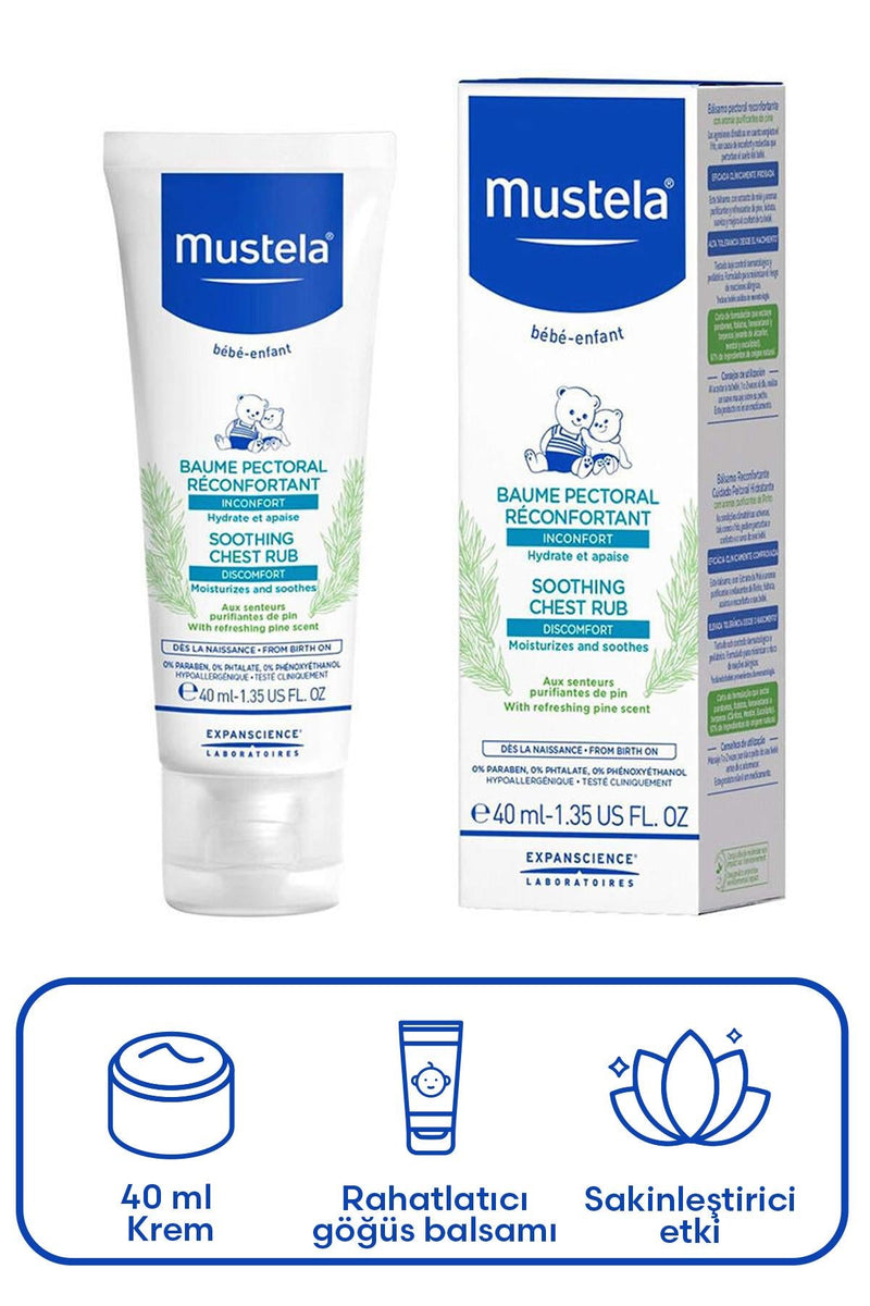 Mustela Soothing Chest Rub (Rahatlatıcı Göğüs Balsamı) 40 ml