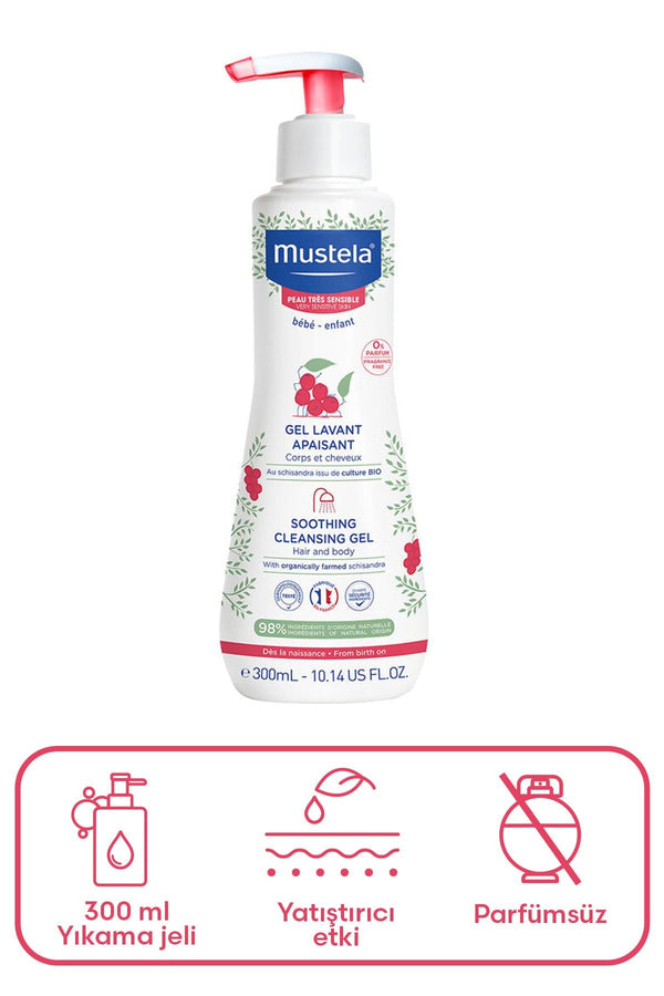 Mustela Soothing Çok Hassas Ciltler için Bebek Şampuanı 300 ml
