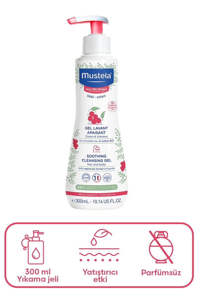 Mustela Soothing Çok Hassas Ciltler için Bebek Şampuanı 300 ml