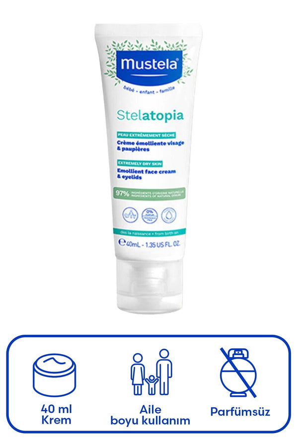 Mustela Stelatopia Emollient Face Cream Yüz Kremi 40 ml