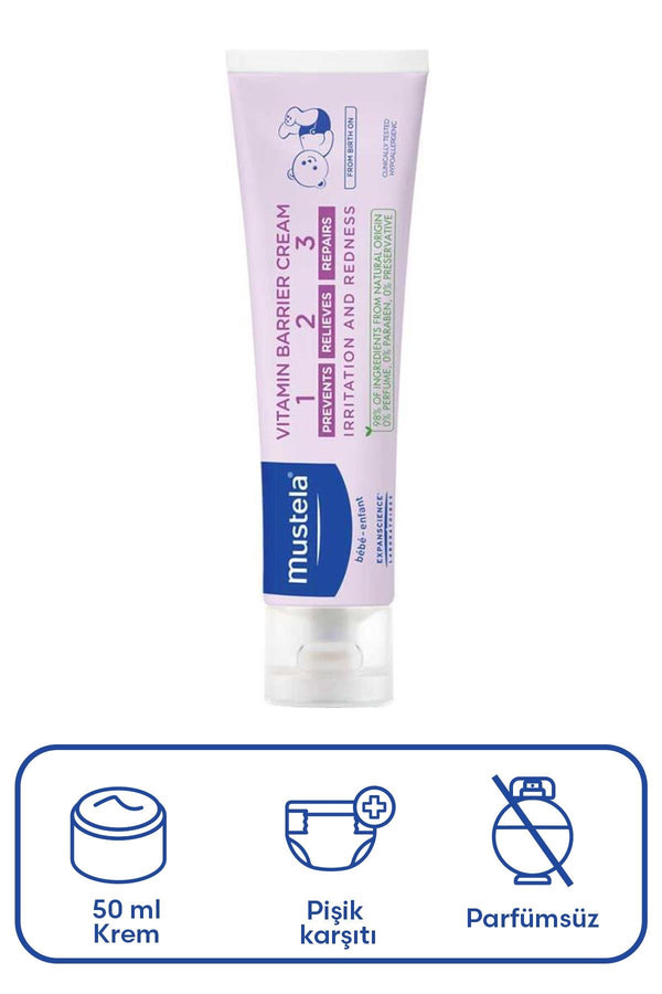 Mustela Vitamin Barrier 1-2-3 Cream 50ml