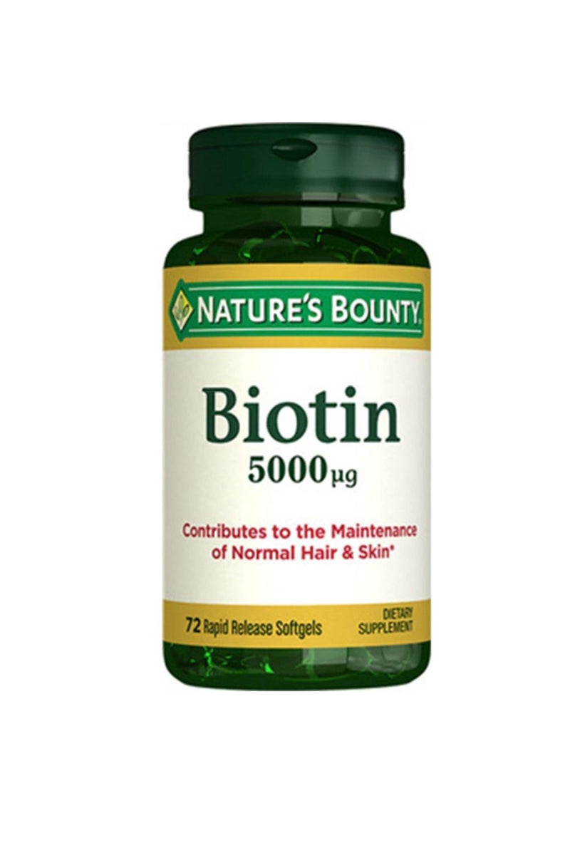 Natures Bounty Biotin 5000 mcg Takviye Edici Gıda 72 Kapsül