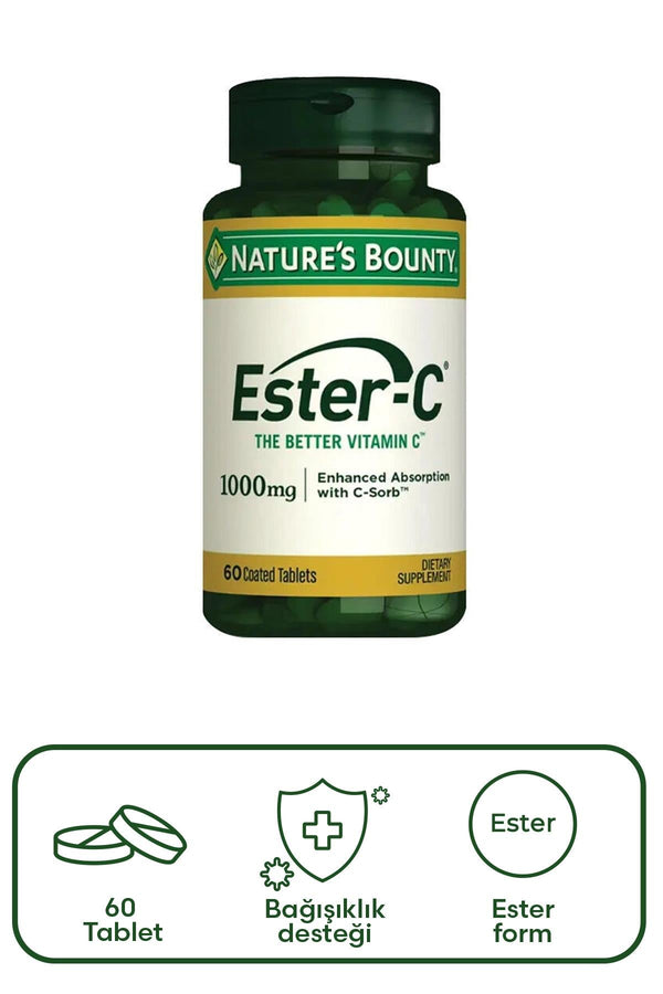Natures Bounty Ester C 1000 Mg Takviye Edici Gıda 60 Tablet