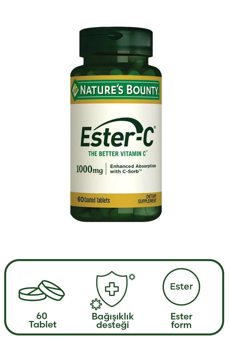 Natures Bounty Ester C 1000 Mg Takviye Edici Gıda 60 Tablet