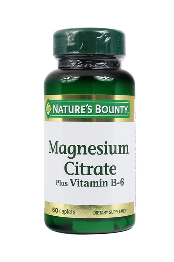 Natures Bounty Magnesium Citrate with Vitamin B6 Takviye Edici Gıda 60 Kaplet