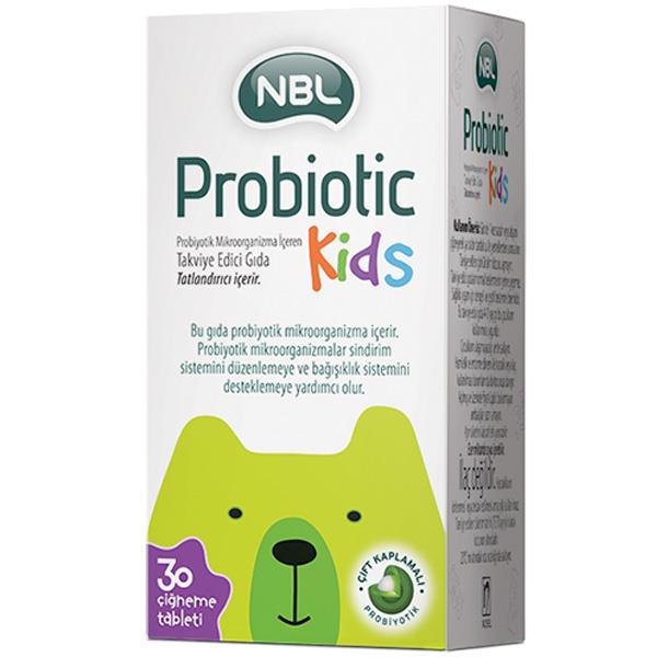 NBL Probiyotik Kids 30 Tablet Çocuklar İçin Probiyotik Takviyesi