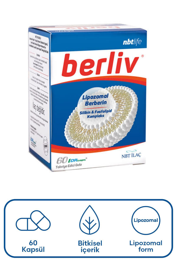 Nbt İlaç Berliv Lipozomal Berberin Takviye Edici Gıda 60 Kapsül