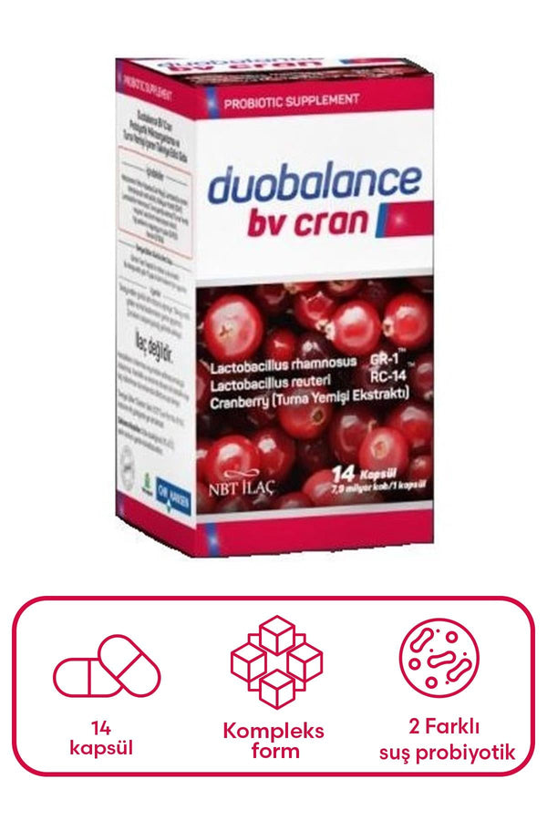 Nbt İlaç Duobalance Bv Cran Takviye Edici Gıda 14 Kapsül