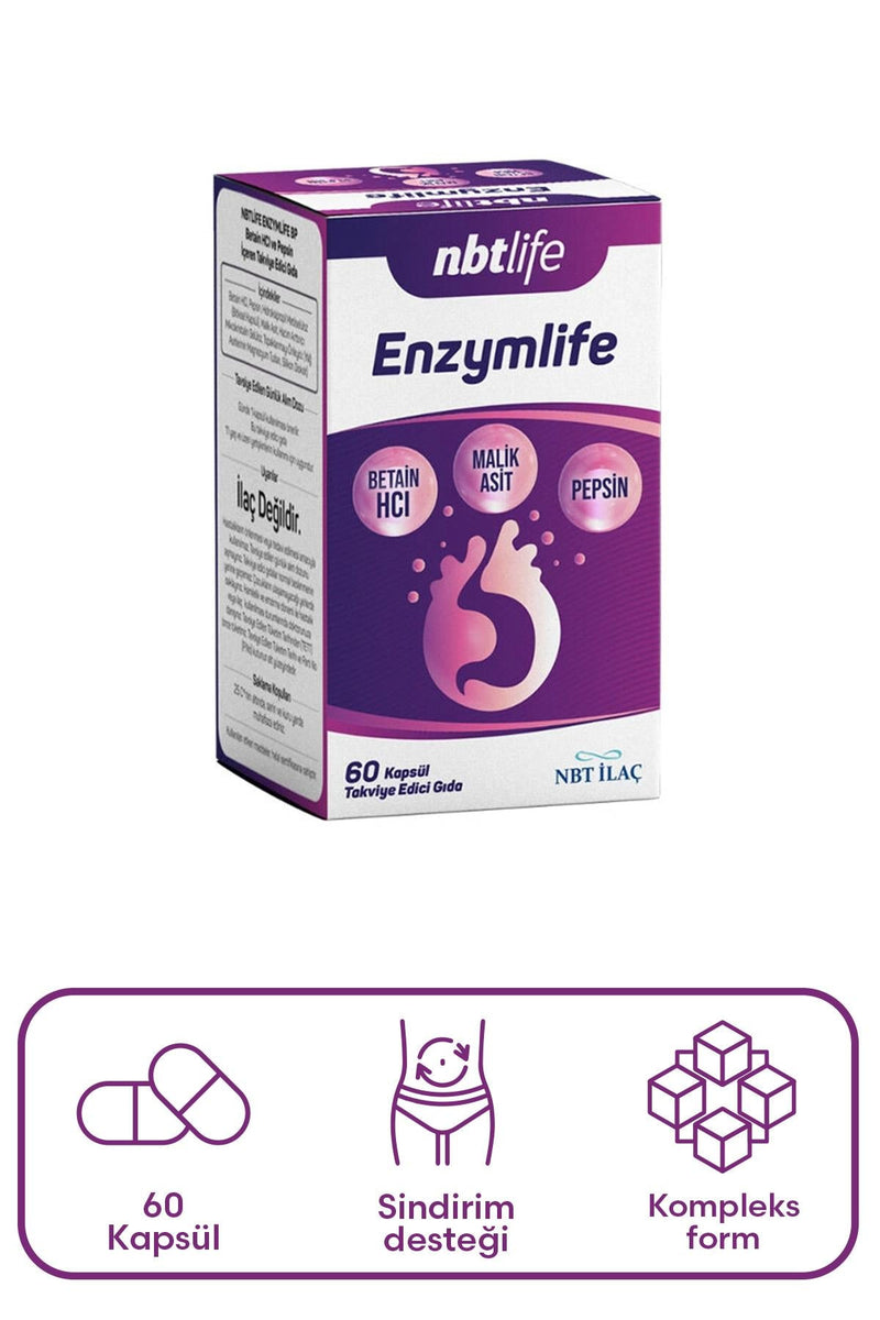 Nbt Life Enzymlife Takviye Edici Gıda 60 Kapsül
