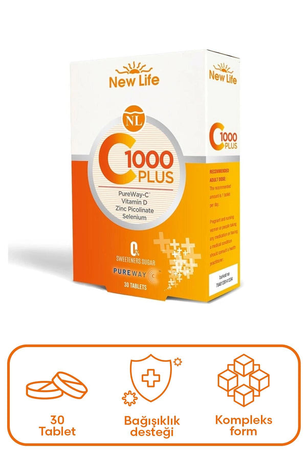 New Life C-1000 Plus Takviye Edici Gıda 30 Kapsül