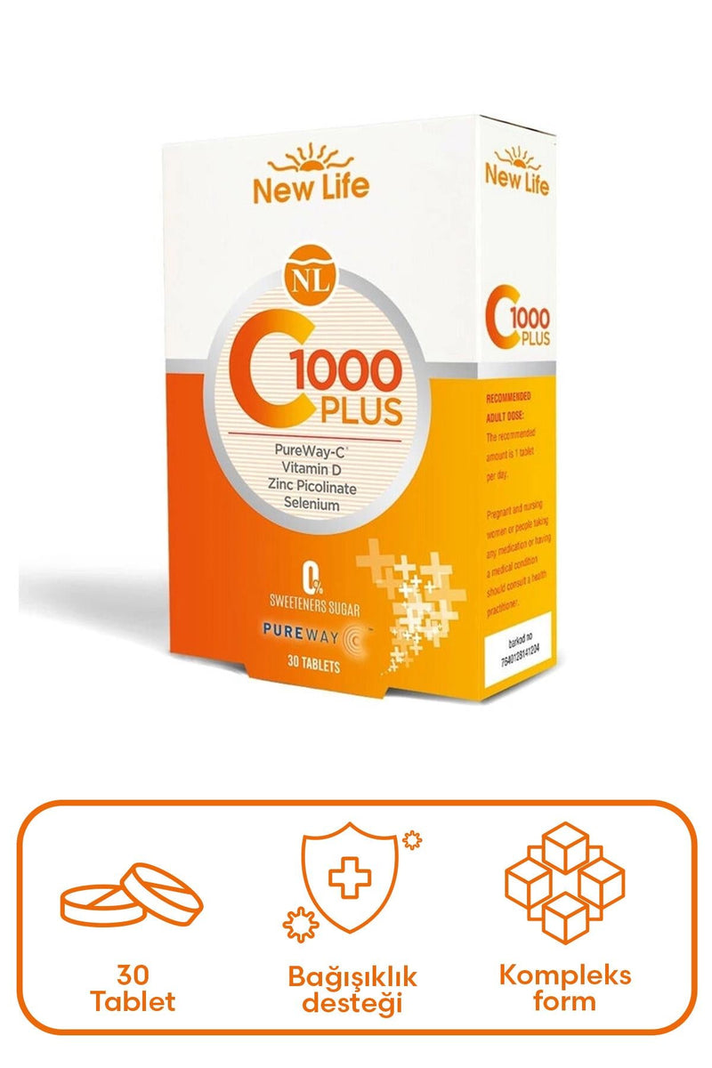 New Life C-1000 Plus Takviye Edici Gıda 30 Kapsül
