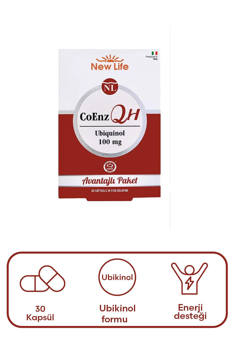 New Life Coenz Qh 100mg Takviye Edici Gıda 30 Kapsül