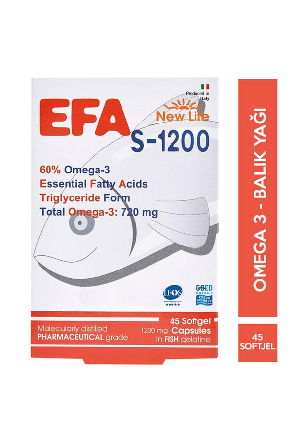New Life S-1200 Omega 3 Takviye Edici Gıda 45 Kapsül